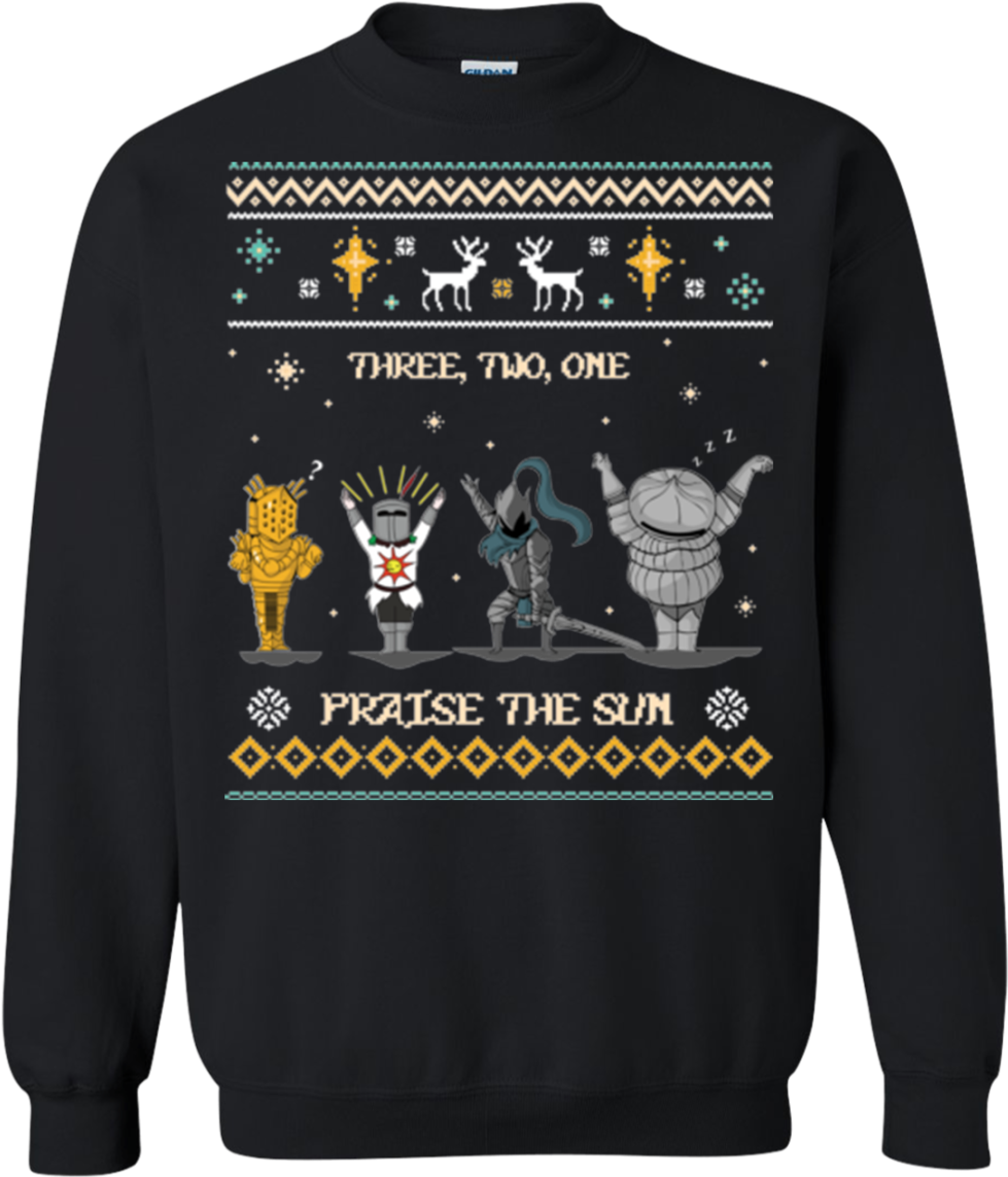 Christmas Ugly Sweater Praise The Sun There Two One - Ugly Christmas Sweater Friends Clipart (1155x1155), Png Download