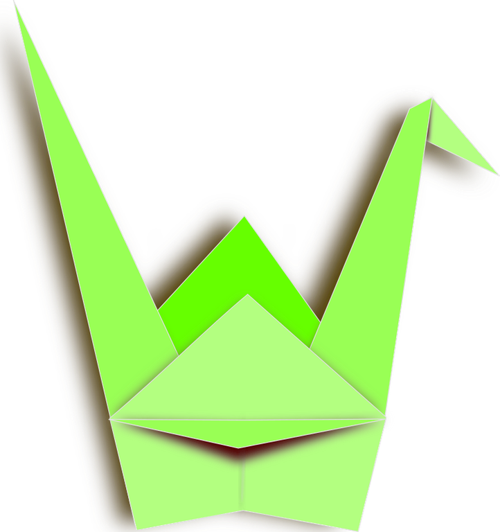Origami Crane - Origami Gif Paper Crane Clipart (722x768), Png Download