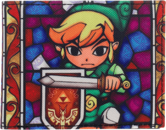 Link And Zelda Stained Glass Clipart (567x567), Png Download