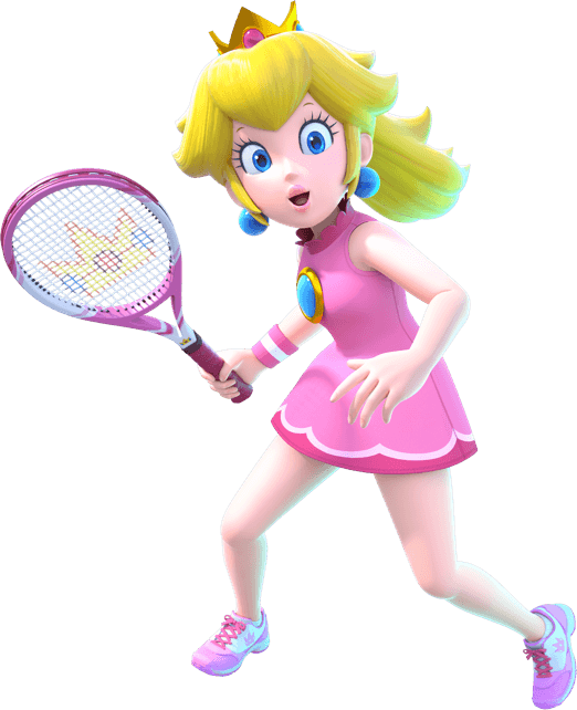 New Swing Mechanic - Peach Mario Tennis Aces Clipart (522x642), Png Download