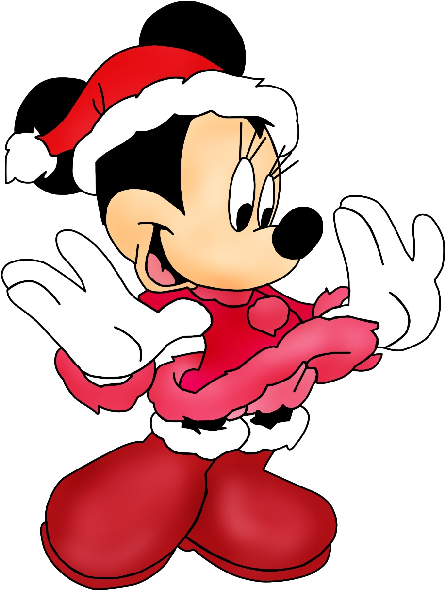 Pictures Of Christmas Characters - Minnie Mouse Christmas Clipart (600x600), Png Download