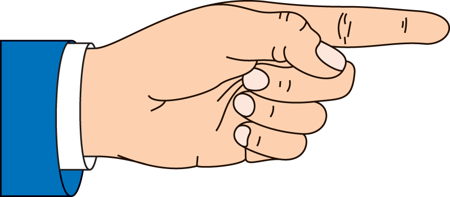 Pointing Hand Png - Pointed Hand Clipart (886x388), Png Download