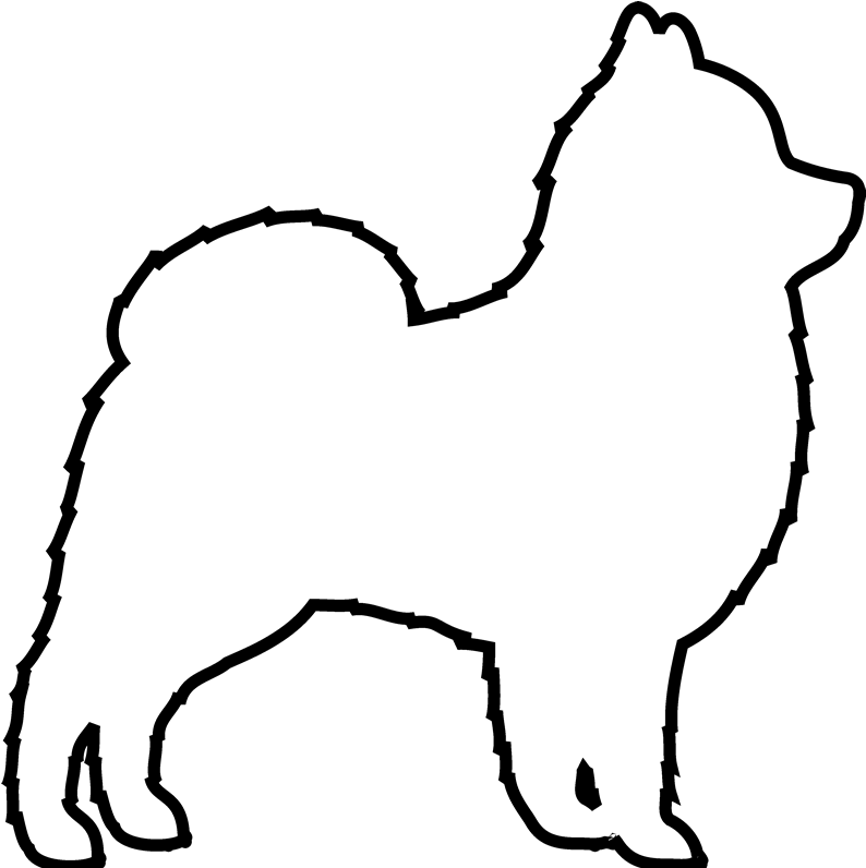 Pomeranian Rubber Stamp Dog Cat Fur Baby - Pomeranian Png Black And White Clipart (800x800), Png Download