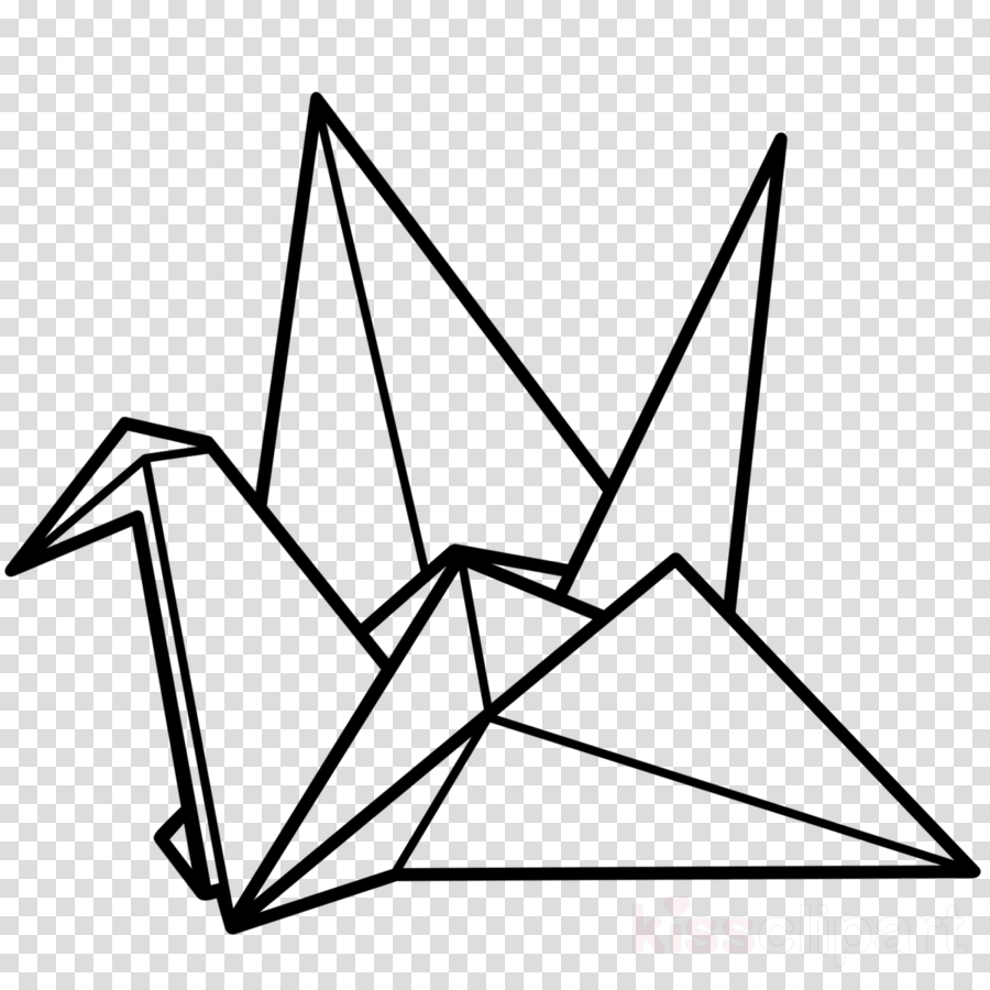 Origami Crane Png Clipart Crane Paper Origami - Paper Crane Clip Art Transparent Png (900x900), Png Download
