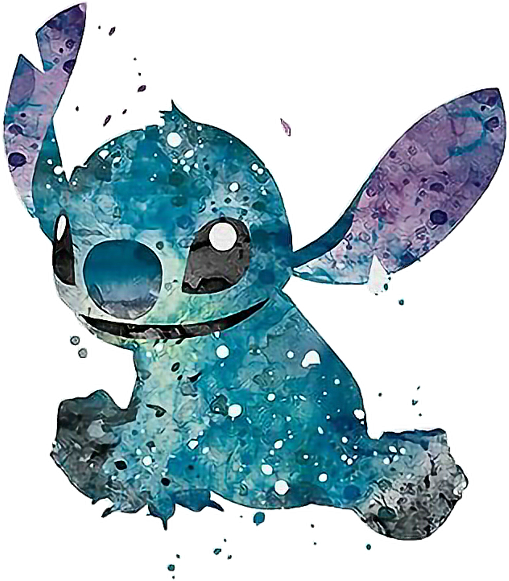Stitch Sticker - Disney Watercolour Pop Art Clipart (1024x1170), Png Download