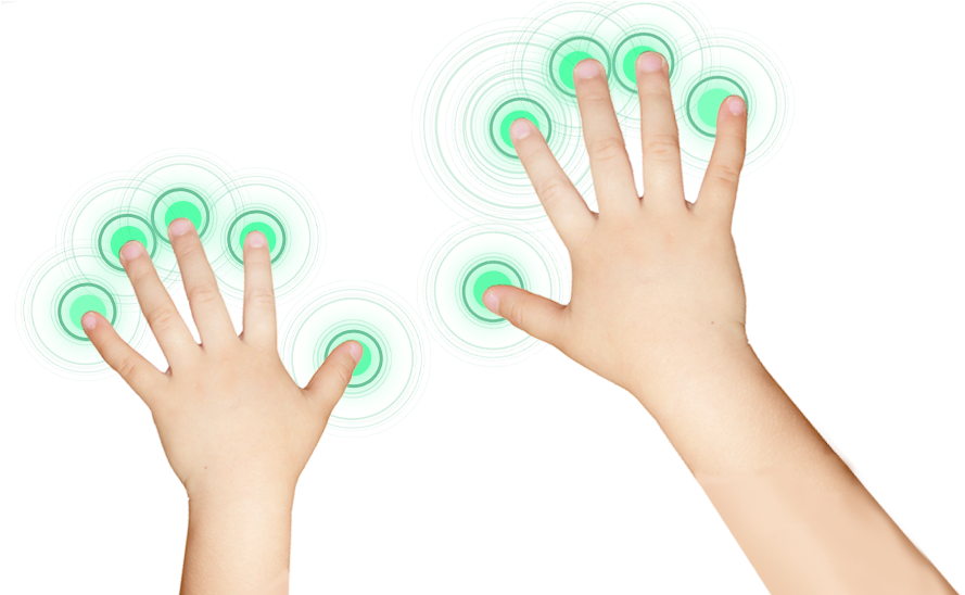 Responsive 10-point Touch - Illustration Clipart (1063x727), Png Download