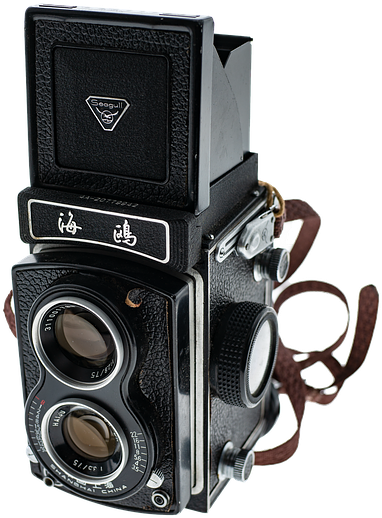 Camera, Vintage- Camera, Retro - Stereo Camera Clipart (478x720), Png Download
