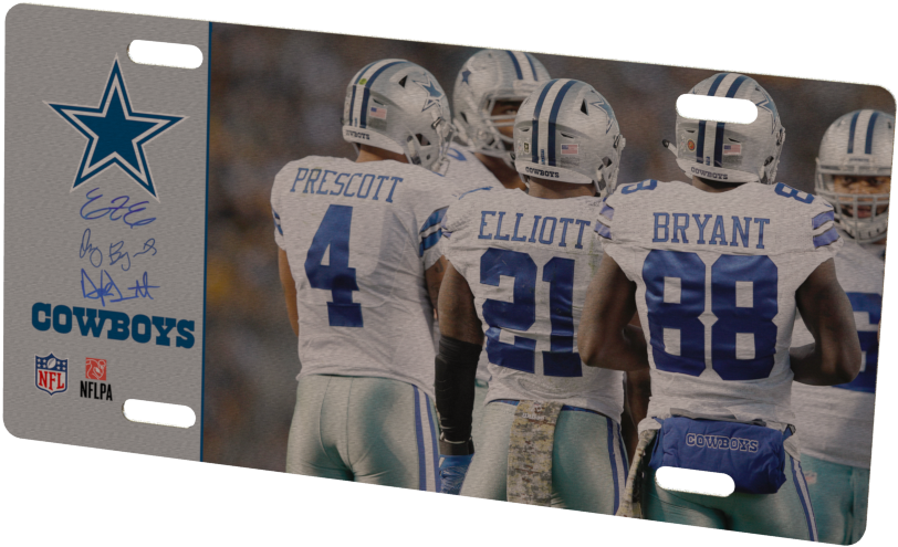 Dallas Cowboys Dak Prescott, Dez Bryant & Ezekiel Elliott Clipart (812x495), Png Download