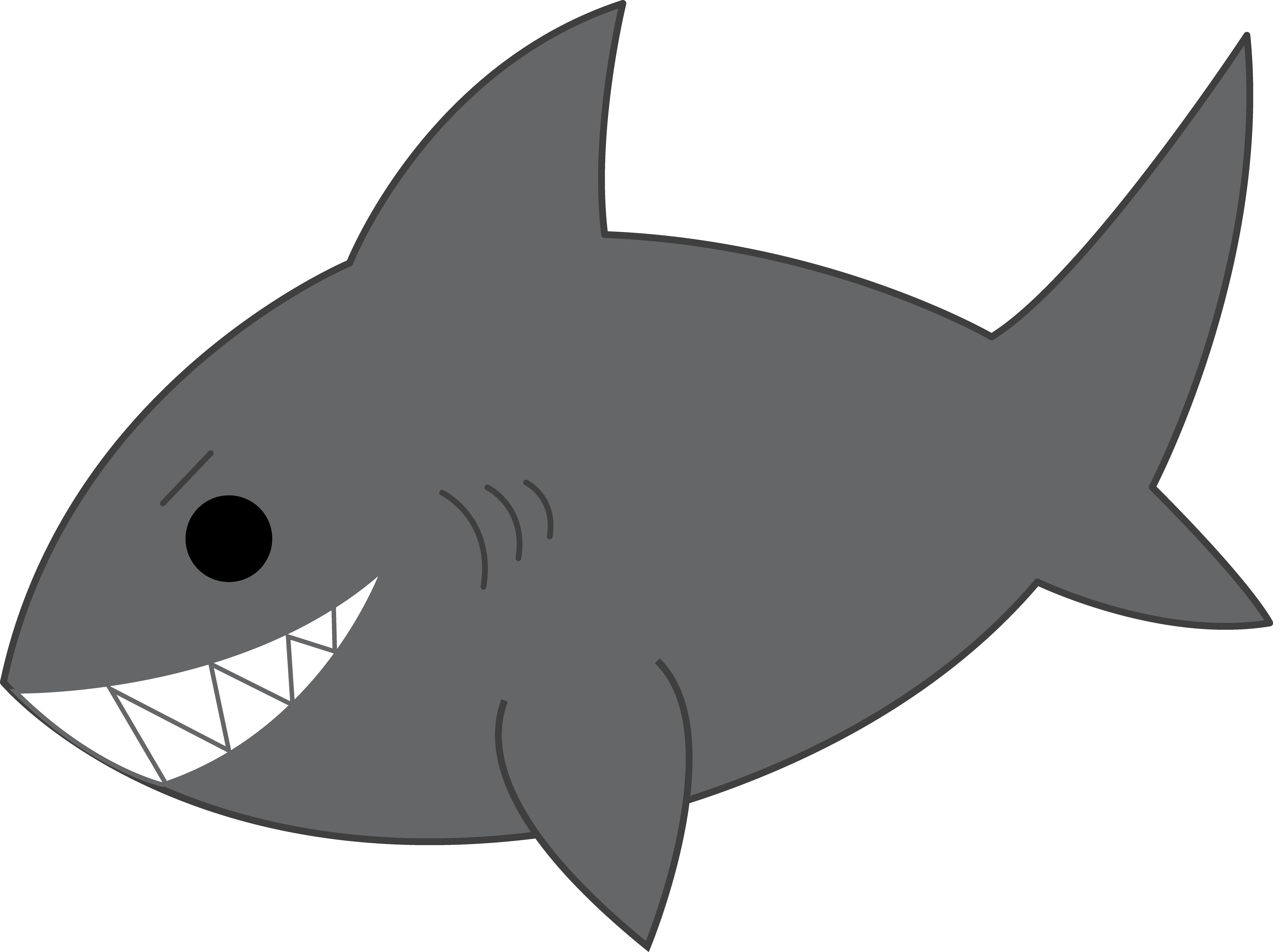 Surfboard Shark - Shark Clipart - Png Download (4658x3483), Png Download