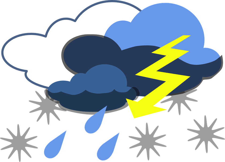 Thunder And Lightning Clipart At Getdrawings - Bad Weather Clip Art - Png D...