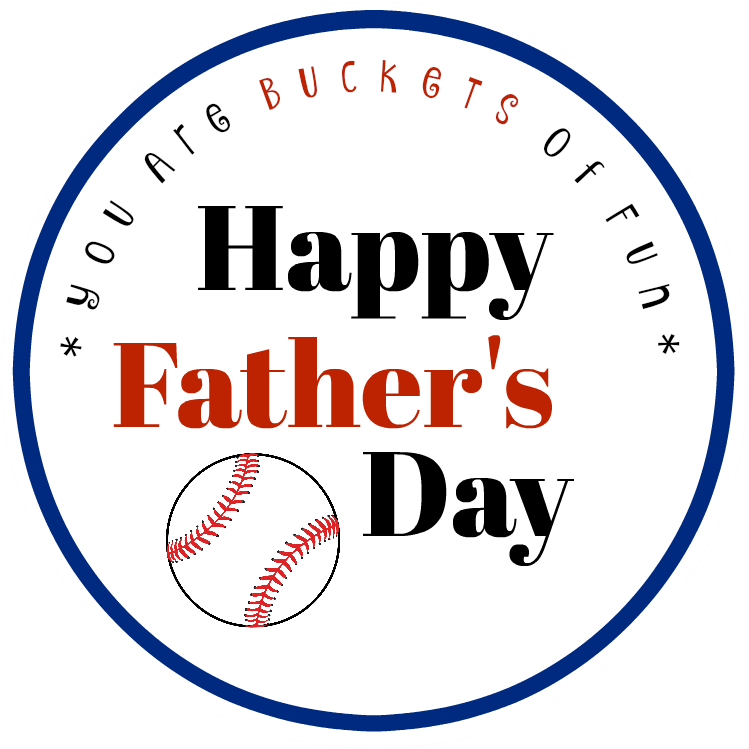 Happy Father's Day Tag - Printable Fathers Day Cards With Baseball Clipart (1200x800), Png Download