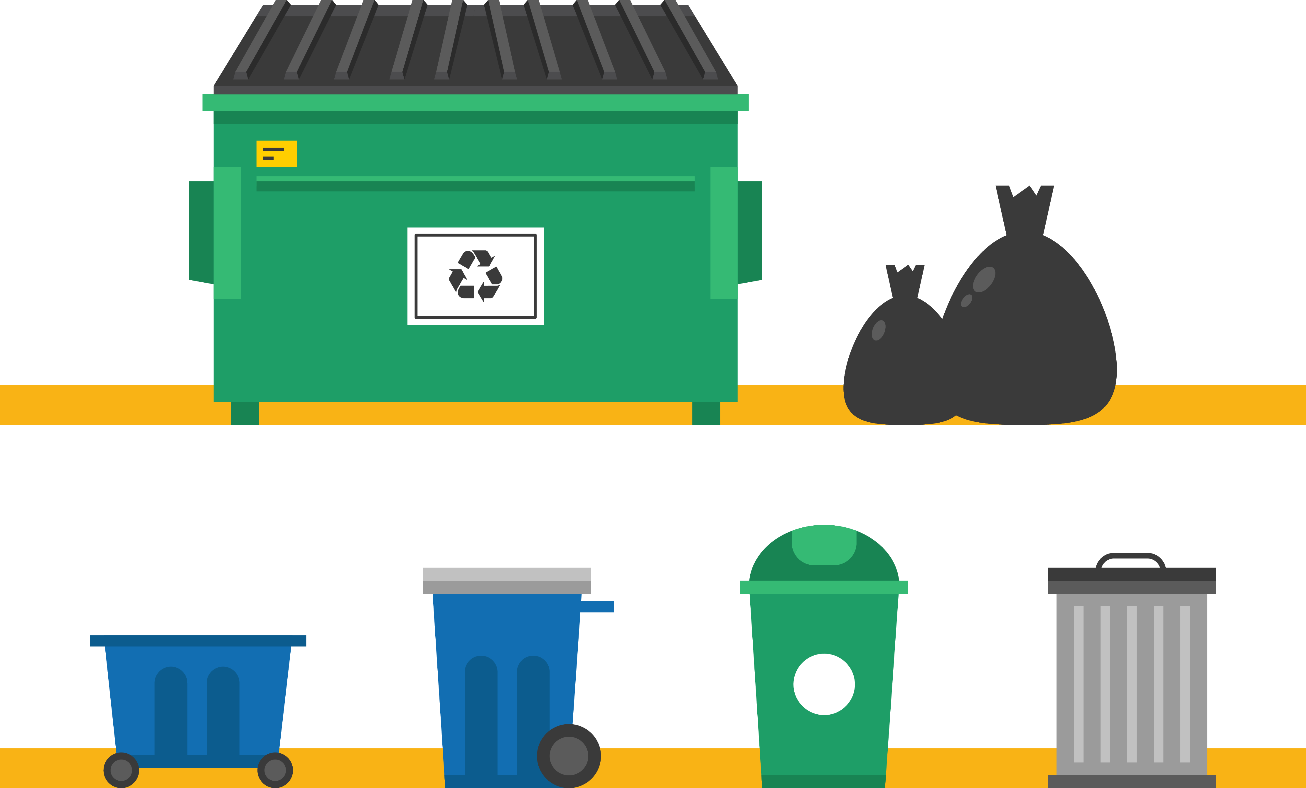 Download Now - Dumpster Vector Clipart (4449x2685), Png Download