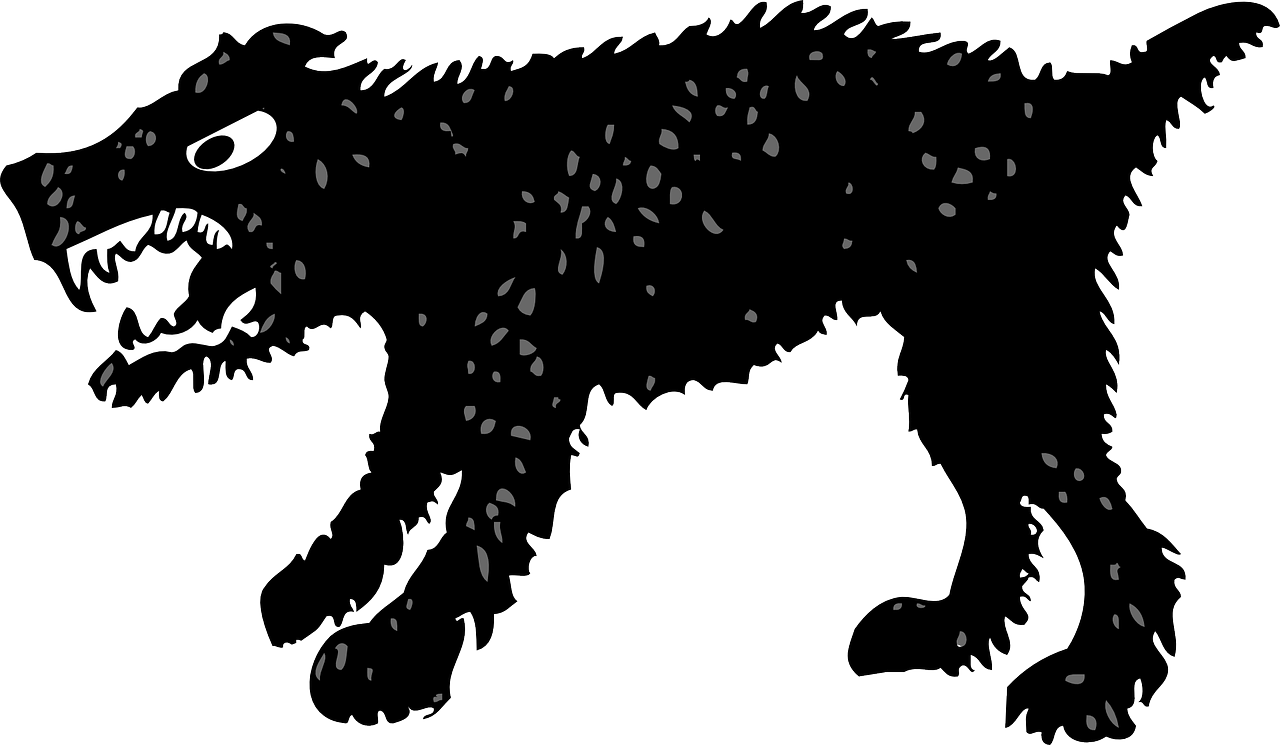 Biting Dog Cliparts - Scary Dog Png Transparent Png (960x559), Png Download