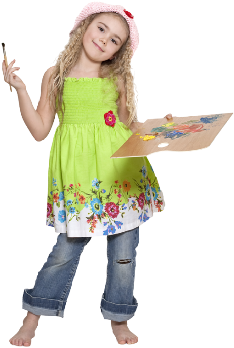 Young Girl High Quality Png - Png Little Girl Clipart (550x816), Png Download