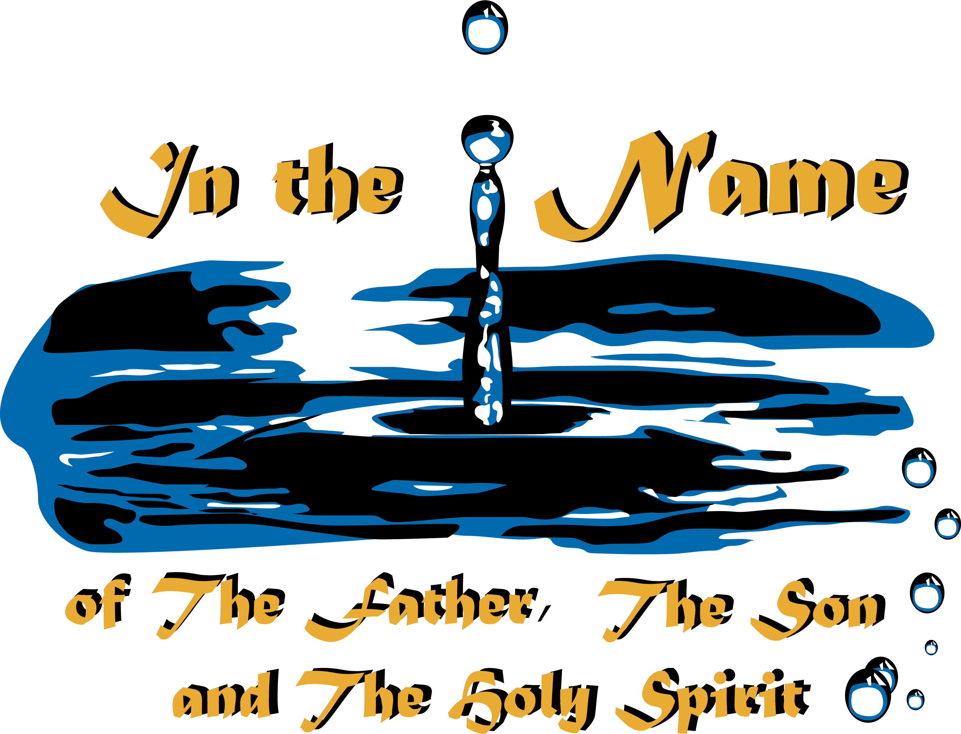 Baptism Of Father Son And Holy Spirit - Water Baptism Clipart - Png Download (3300x2521), Png Download