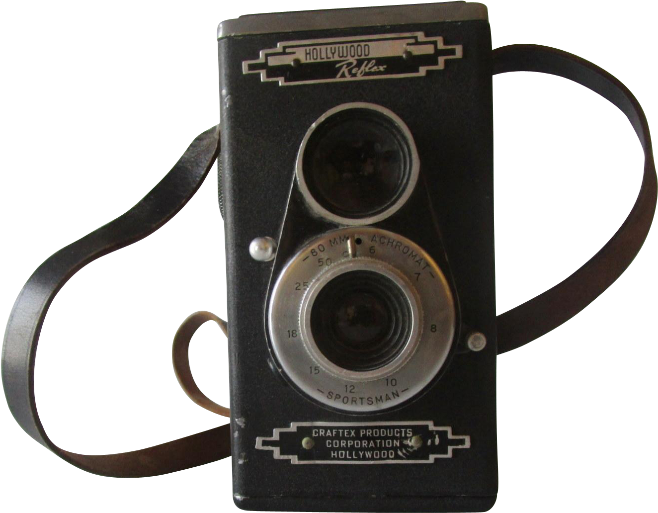 Vintage 1940's Hollywood Reflex Sportsman Tlr Camera - Instant Camera Clipart (1323x1323), Png Download