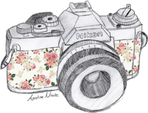 Nikon Clipart Vintage Camera - Camera Drawings Png Transparent Png (640x480), Png Download