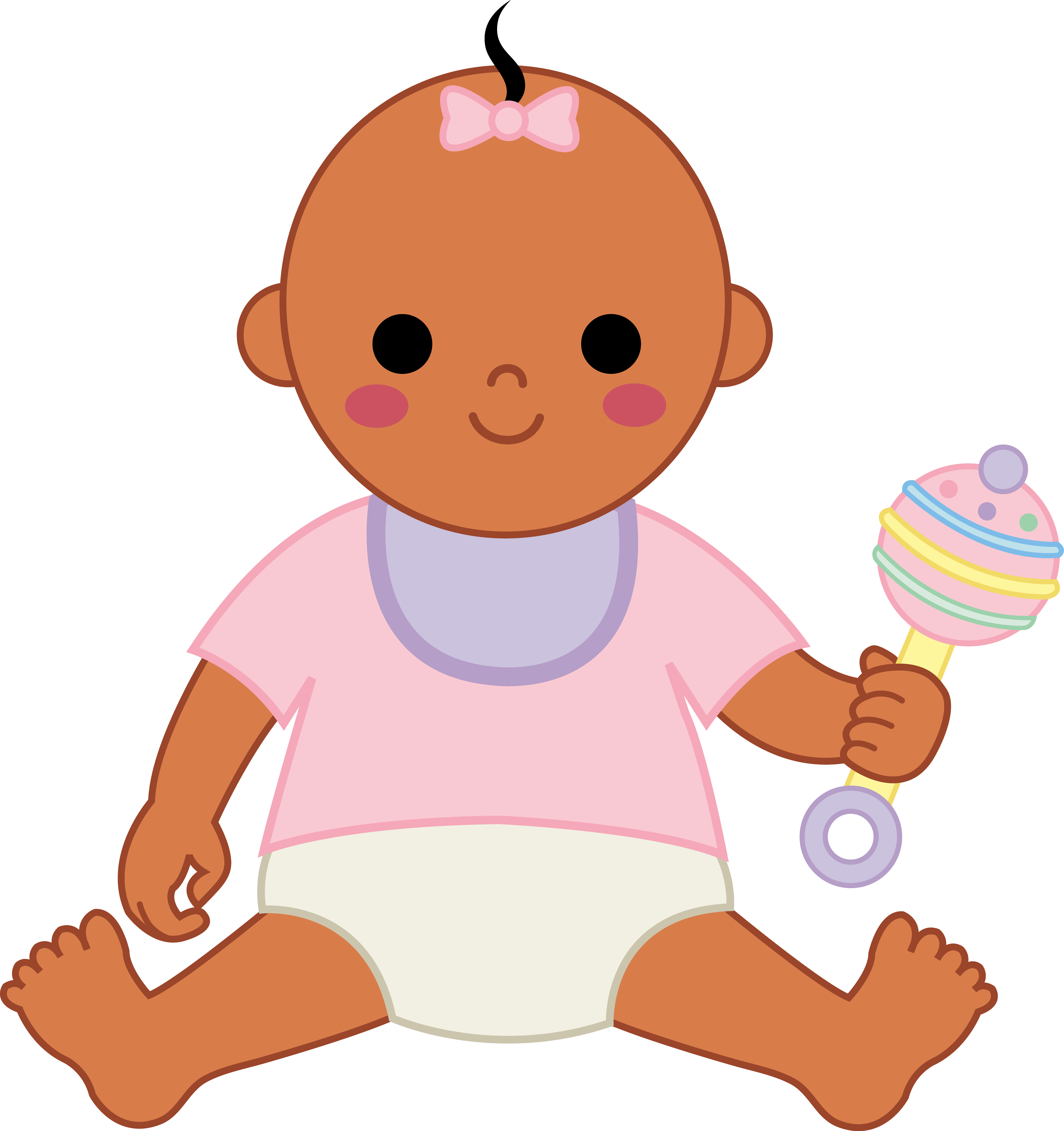 Clip Art Baby Girl 101 Clip Art - Clip Art Baby Doll - Png Download (5177x5502), Png Download