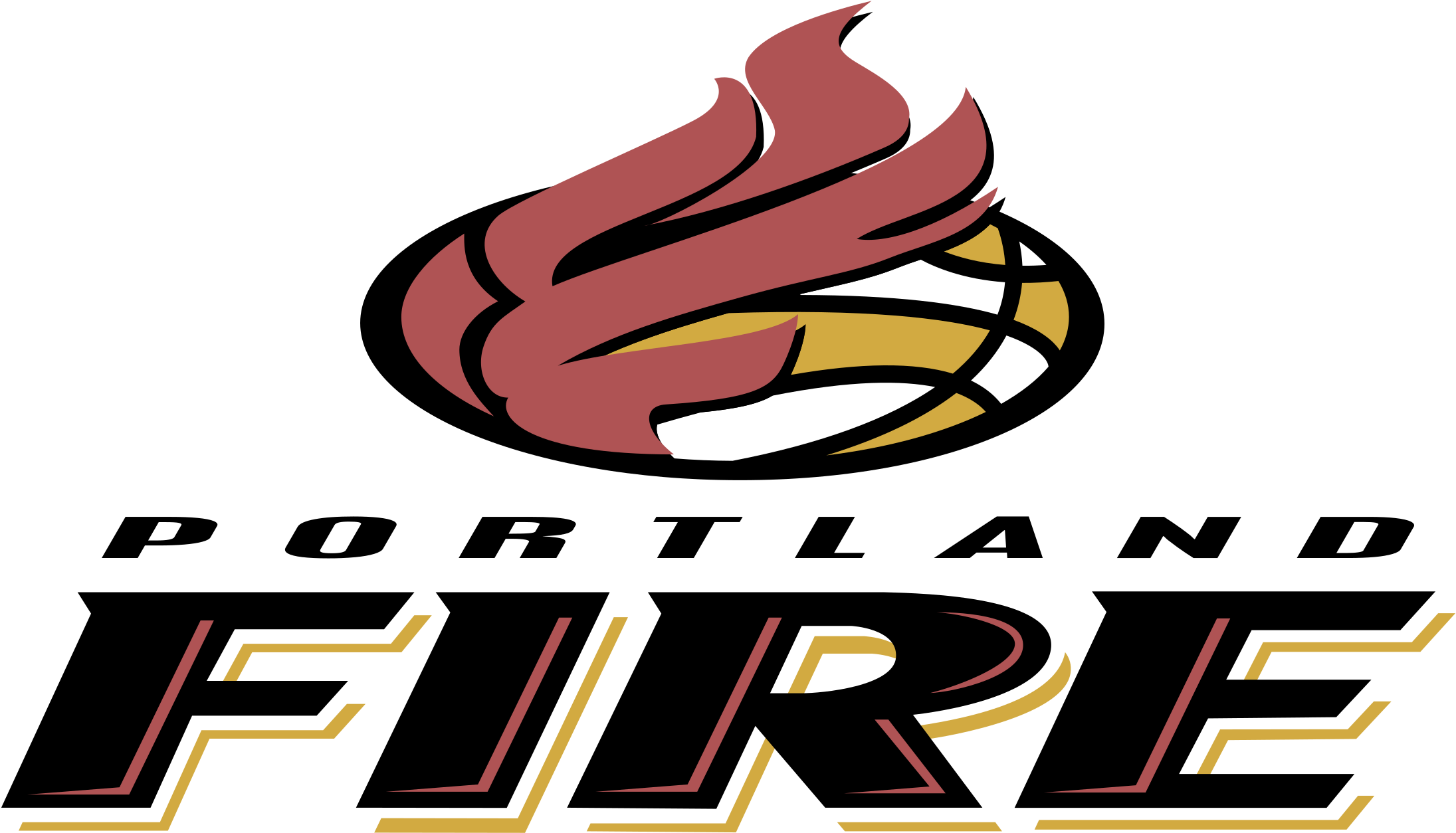 Portland Fire Logo Png Transparent - Portland Fire Wnba Logo Clipart (2191x1254), Png Download
