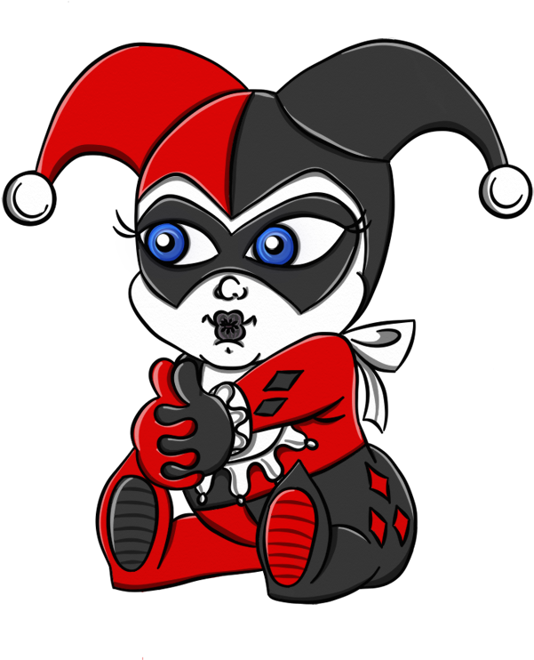 Baby Clipart Joker - Baby Harkey Quinn Tattoo - Png Download (900x692), Png Download