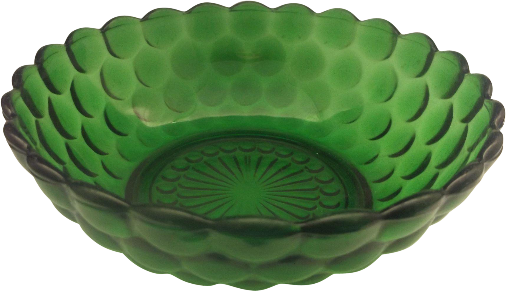Forest Green Bubble Cereal Bowl Anchor Hocking 5 1/4 - Ceramic Clipart (1718x1718), Png Download