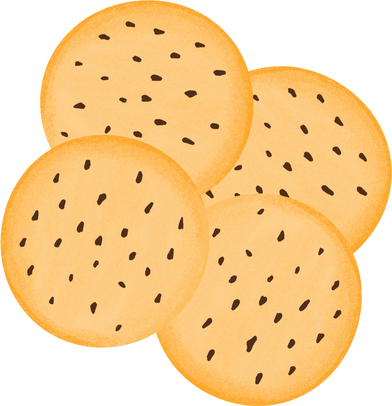 Original Hand Painted Dessert Chocolate Chip Cookies - Cookie Clipart (2000x2000), Png Download