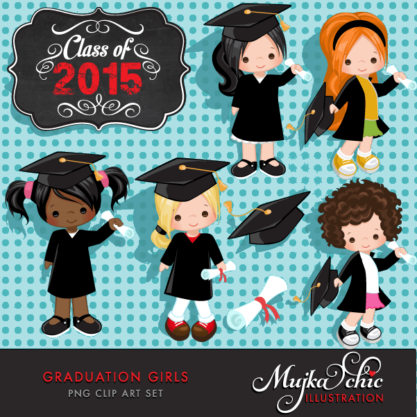 Little Girl Clipart Graduation - Mesas De Dulces Para Graduacion Universidad - Png Download (601x601), Png Download