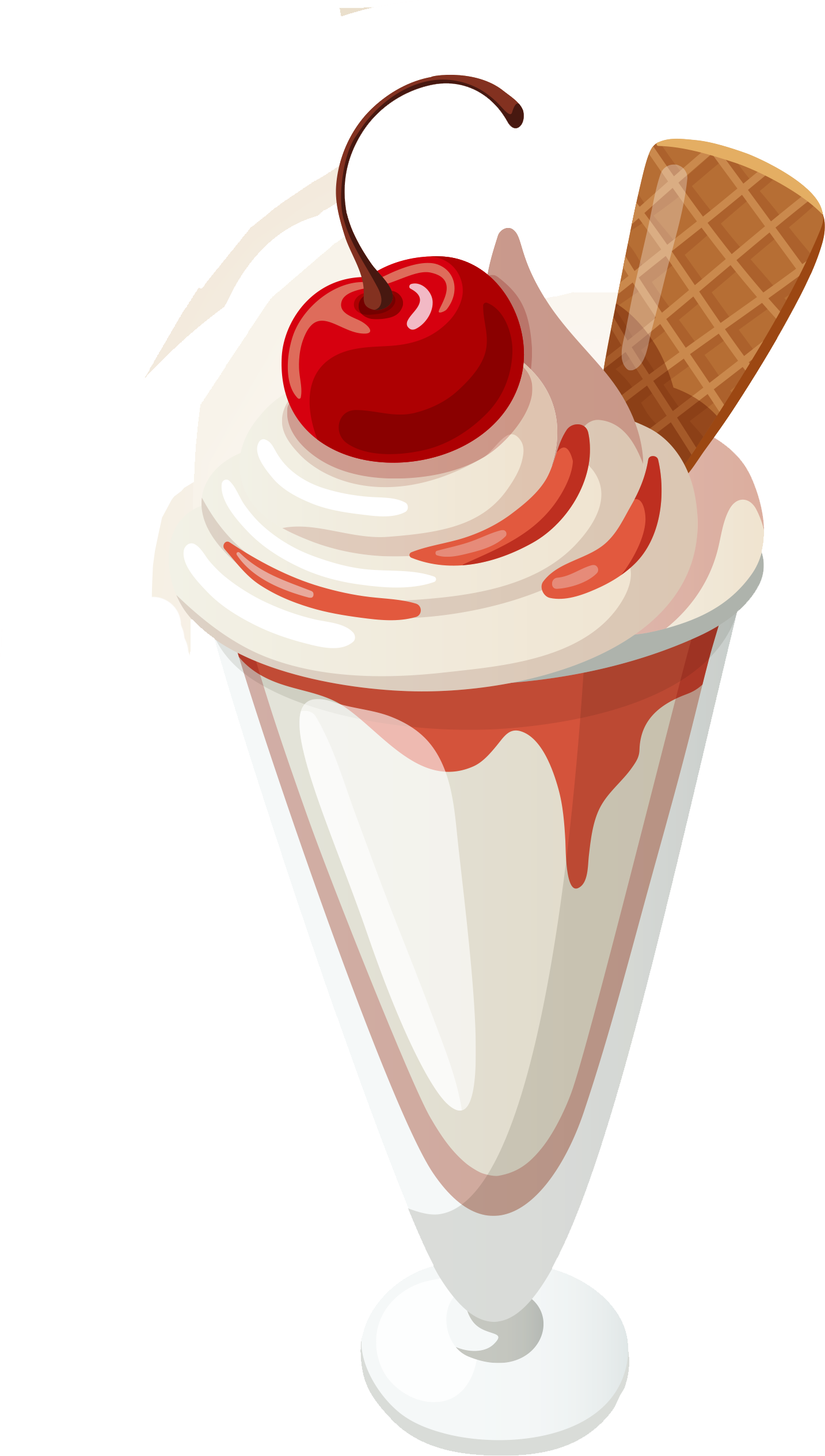 Ice Cream Cone Sundae Snow Cone - Milkshake Cartoons Png Clipart (3000x3000), Png Download