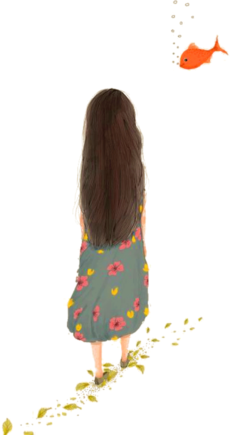 Hand Painted Little Girl Back Hd Transparent Psd Image - พื้น หลัง คน สวย ๆ Clipart (771x1407), Png Download
