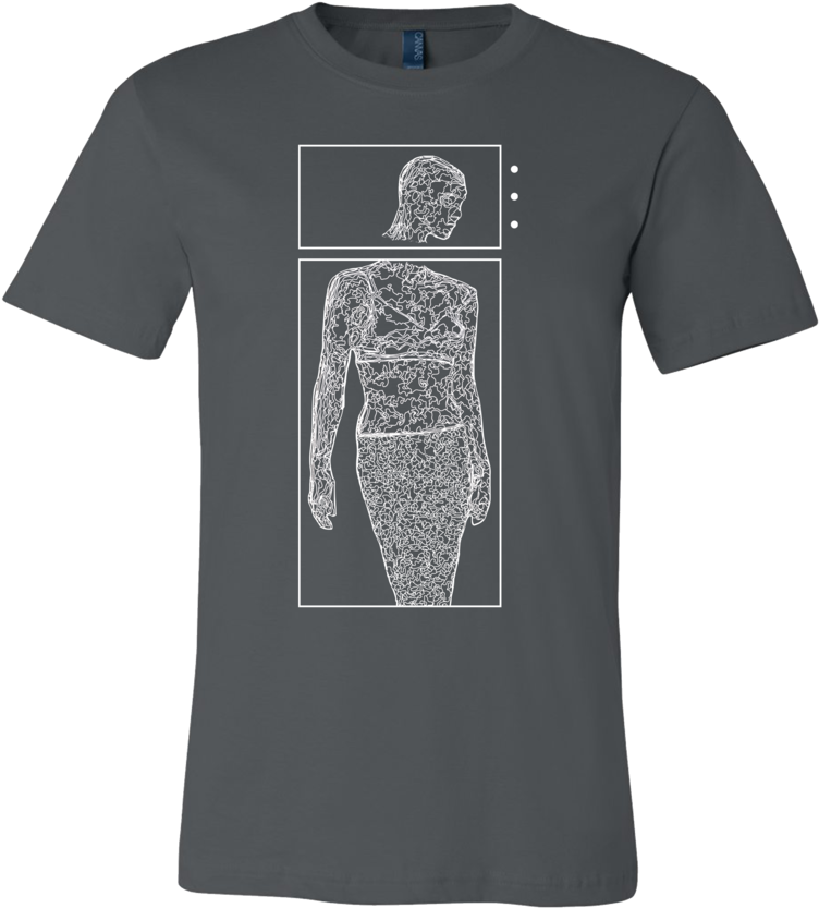 Gray Mannequin Tee - T-shirt Clipart (1000x1000), Png Download