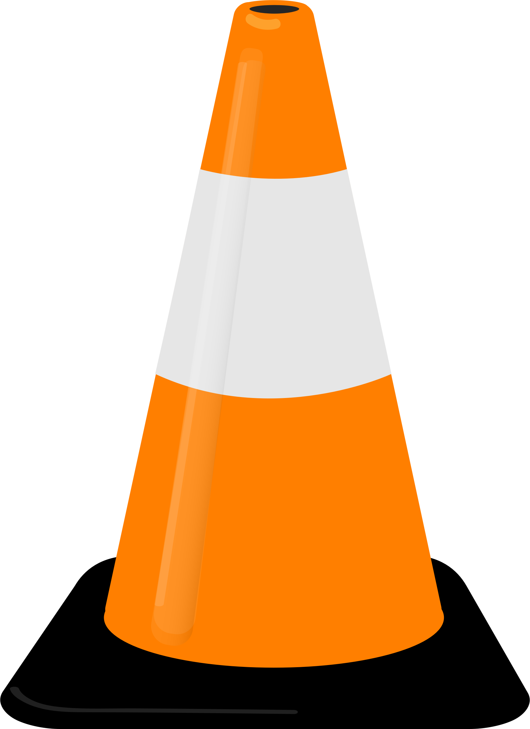 Clipart Freeuse Library Plain Free On Dumielauxepices - Clip Art Traffic Cone - Png Download (1742x2394), Png Download