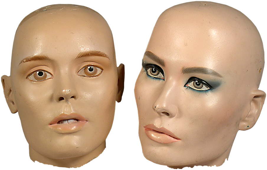 Head, Mannequin, Fashion, Female, Woman, Model, Face - Mannequin Face Transparent Clipart (960x618), Png Download