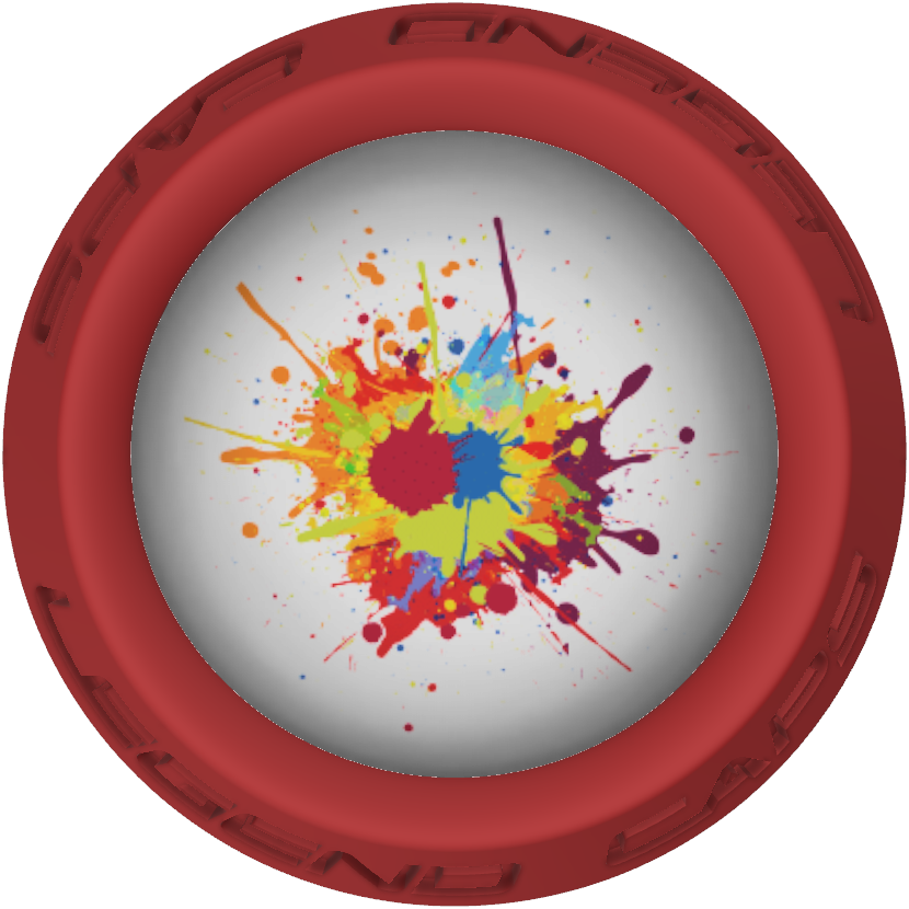 Paint Splatter Lacrosse Stick Red End Cap - Circle Clipart (830x830), Png Download