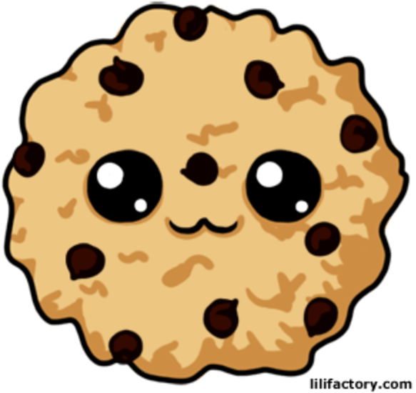 Pin Bitten Chocolate Chip Cookies Clipart - Cute Cartoon Chocolate Chip Cookies - Png Download (583x550), Png Download