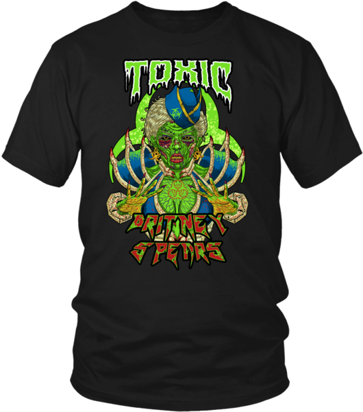 Toxic Metal Shirt - Britney Spears Metal Shirt Clipart (530x601), Png Download