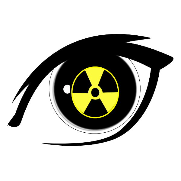 Small - Burning Eyes Black And White Clipart (600x599), Png Download