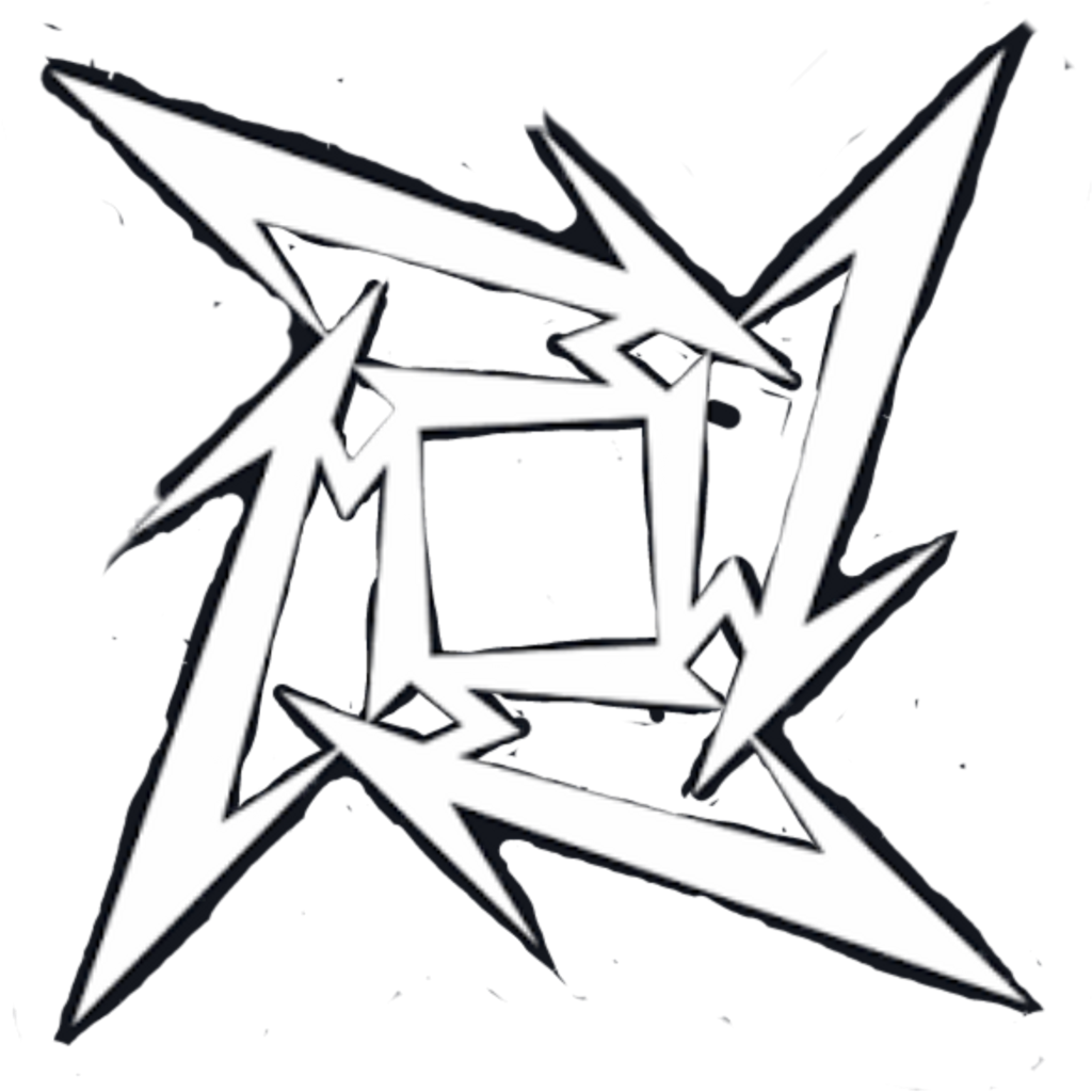 Metallica Sticker - Line Art Clipart (1024x1052), Png Download