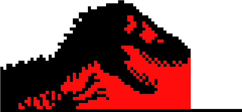 Jurassic Park Logo - Jurassic Park Pixel Art Clipart (890x380), Png Download