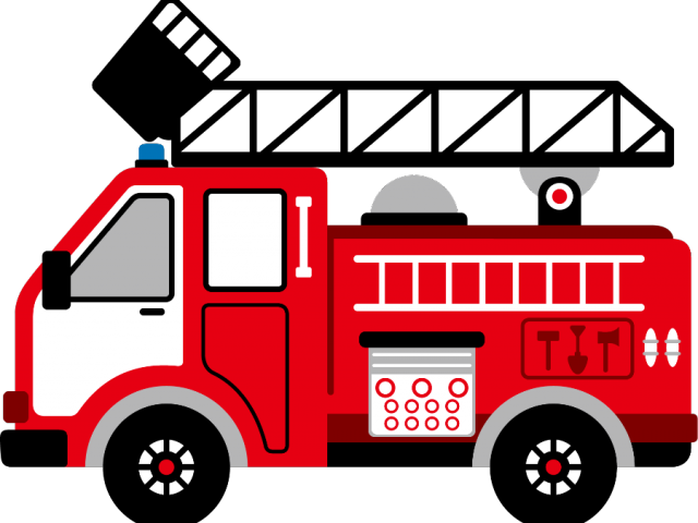 Fire Truck Clipart Svg - Fire Car Clipart Png Transparent Png (640x480), Png Download