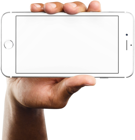 Hand Holding Phone Sideways Clipart (640x480), Png Download