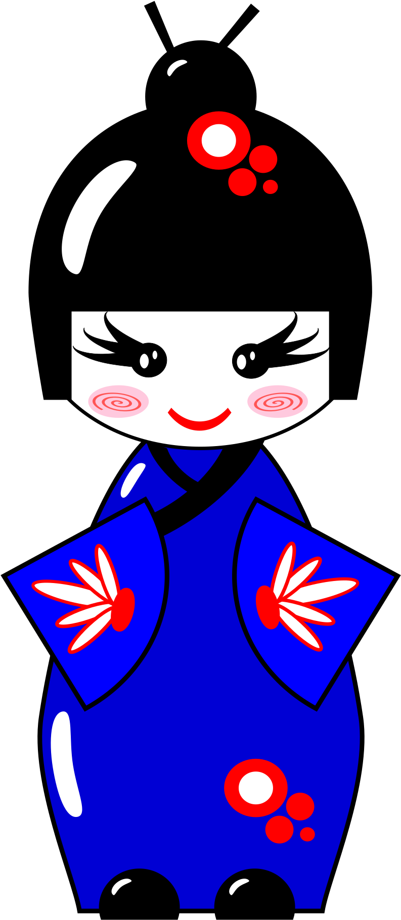Japanese Cliparts - Japanese Dolls - Png Download (637x900), Png Download