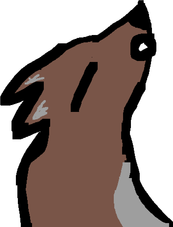 Wolf Howling Clipart (1000x1000), Png Download