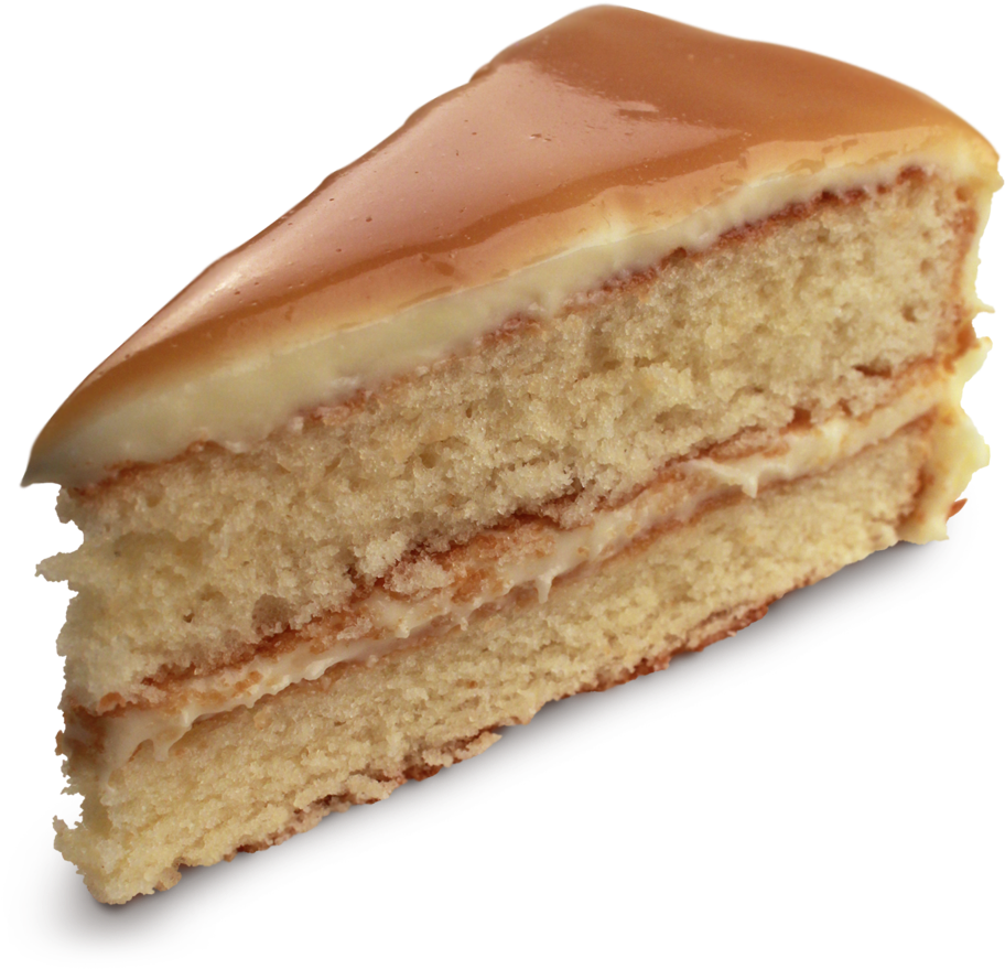 Honey Cake Slice Isolated - Caramel Cake Slice Png Clipart (1000x1000), Png Download