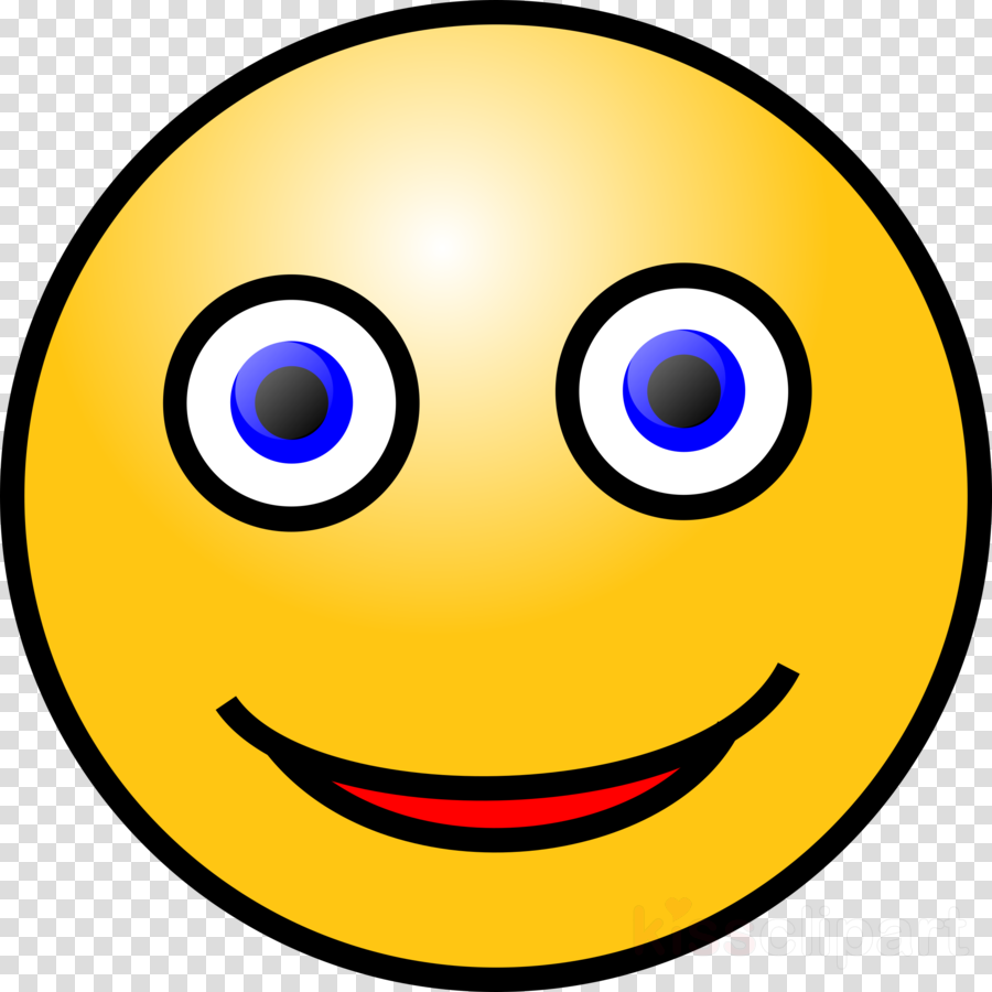 Smiley Face Blue Eyes Clipart Smiley Emoticon Clip - Moving Animations Of Smiley Faces - Png Download (900x900), Png Download