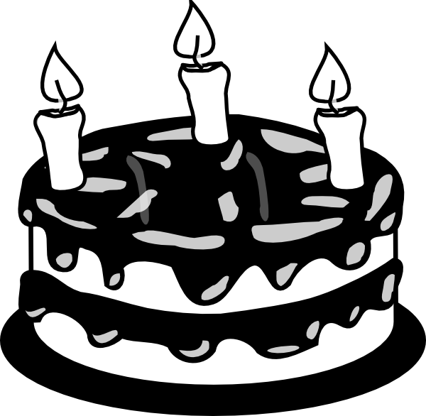 Clip Download Cake Black And White Clipart - Birthday Cake Clip Art - Png Download (600x586), Png Download
