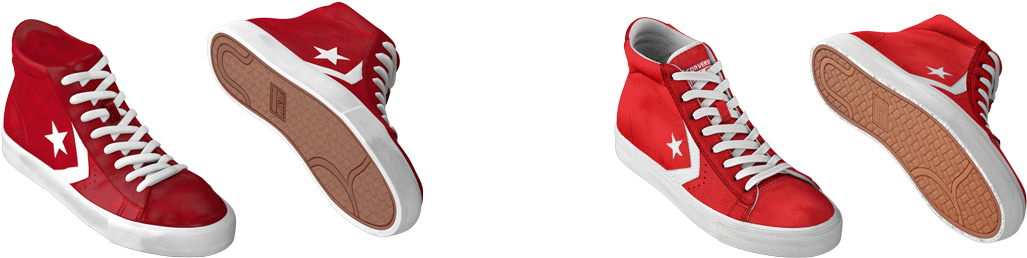 Converse-06 - Skate Shoe Clipart (1200x338), Png Download