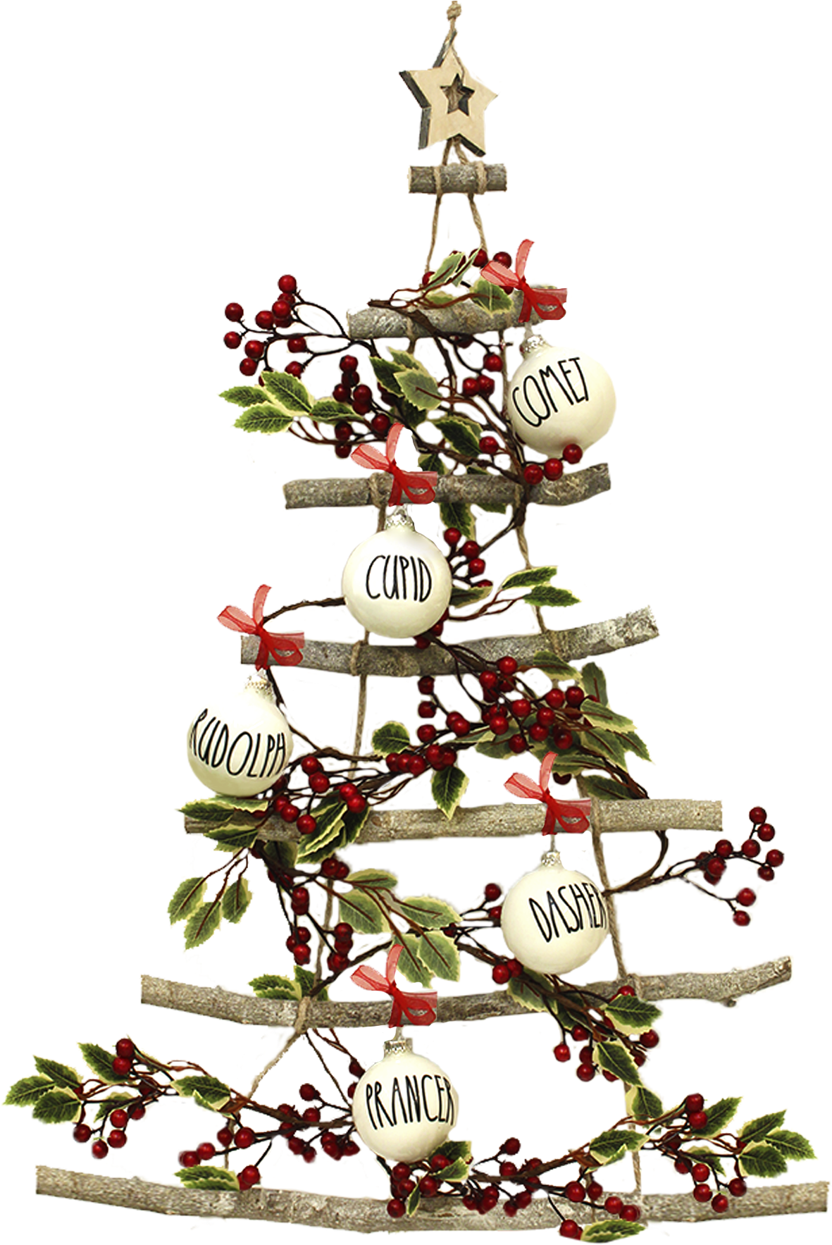 Our Ladder Twig Tree Is So Fun To Decorate Just Add - Christmas Tree Clipart (1200x1800), Png Download