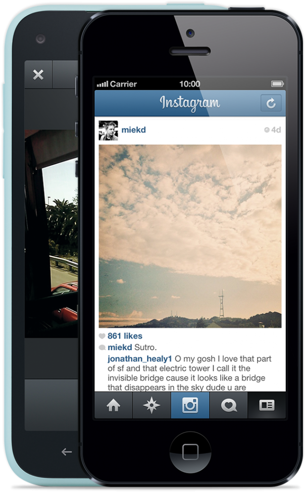 Instagram Video On Iphone Clipart (635x1024), Png Download