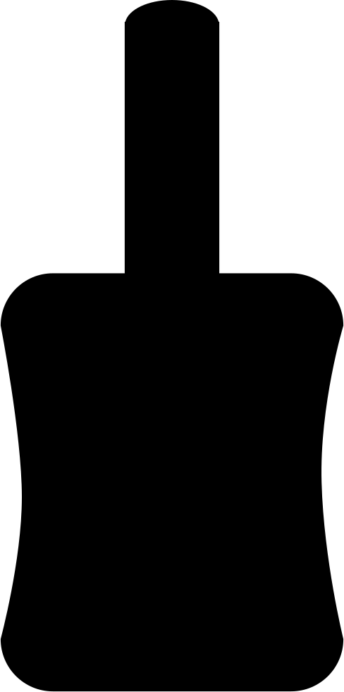 Bottle Silhouette Png Icon Free Download File - Fingernail Polish Bottle Silhouette Clipart (488x981), Png Download