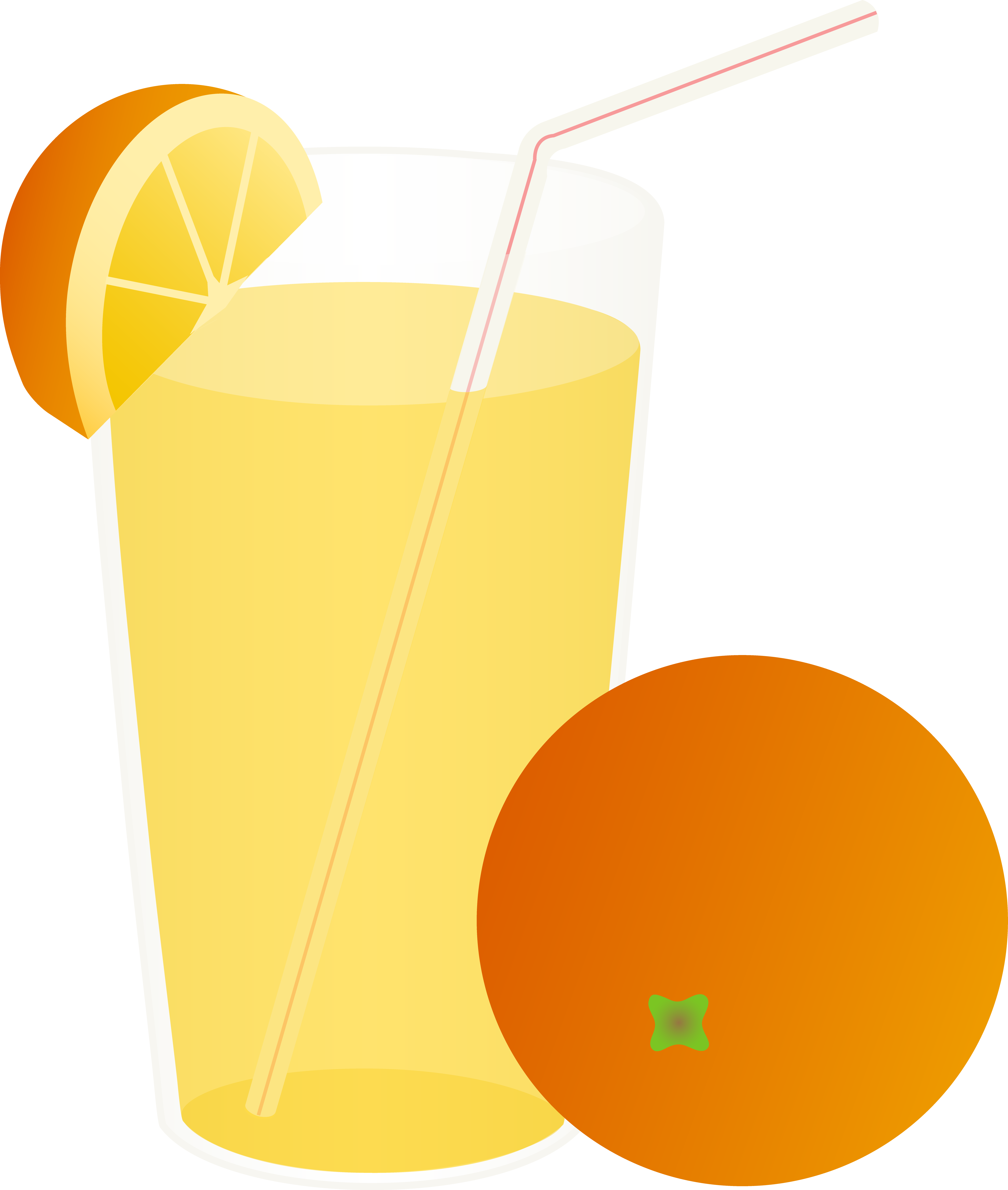 Orange - Orange Juice Cartoon Transparent Background Clipart (4766x5628), Png Download